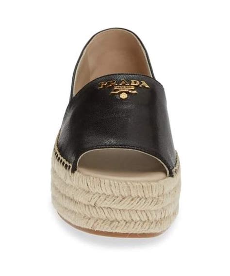 prada open toe suede espadrille|Prada espadrilles sale.